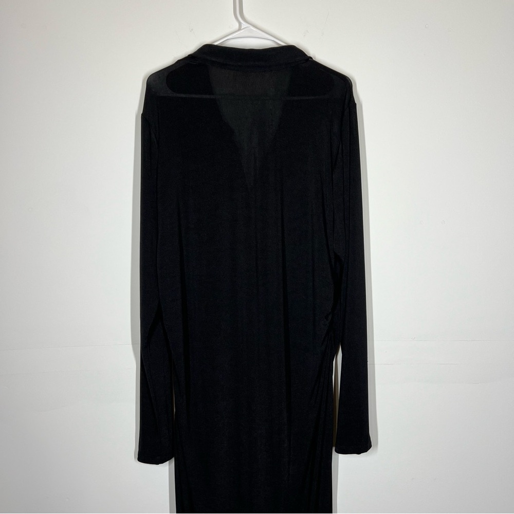 GOOD AMERICAN Black Button-Down Midi Dress - Picture 8 of 11